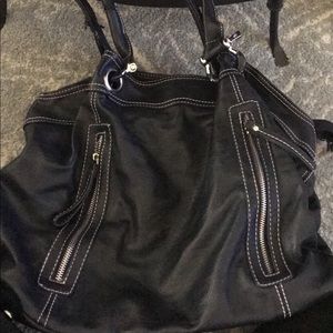 Black leather purse